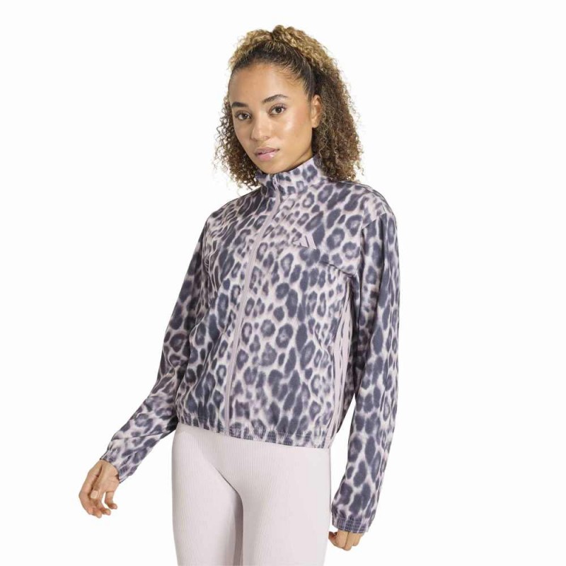 Adidas Workout Essentials Leopard Woven Jacket (KD7614)