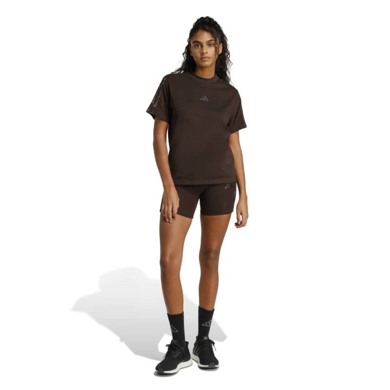 Adidas Seasonal Essentials Leopard Print T-Shirt with 3-Stripes (KE8830)