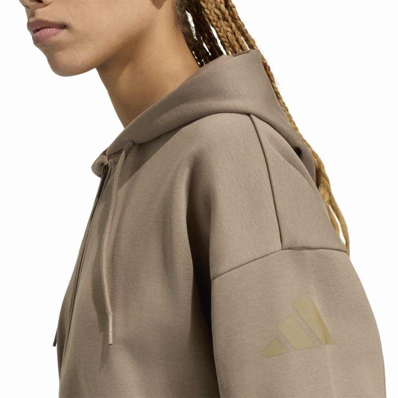 Adidas Essentials Contemporary Fleece Full Zip Hooded Jacket (KF6246)