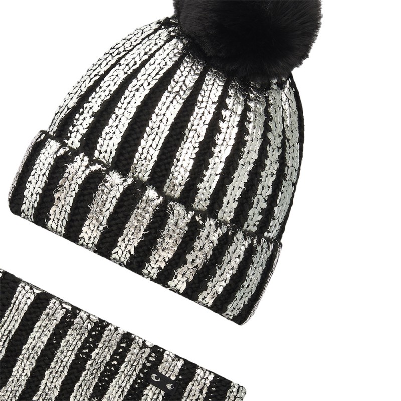 NATH HAT & NECKWARMER BRILLO REBEL DREAMERS (KG07A701X1 BLACK)