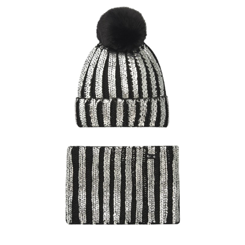 NATH HAT & NECKWARMER BRILLO REBEL DREAMERS (KG07A701X1 BLACK)