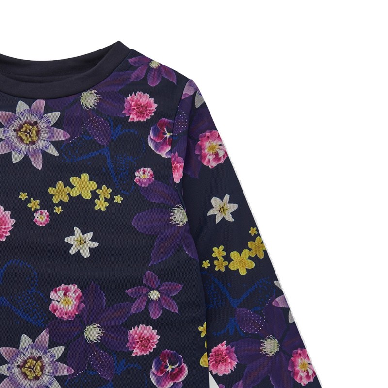 NATH LONG SLEEVE T-SHIRT FLOWERS GALACTIC GARDEN (KG07T601N1 NAVY)