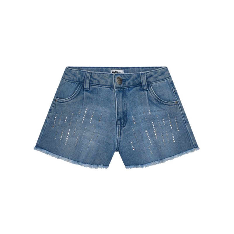 NATH DENIM SHORT JAZ STRAWBERRY SORBET (KG08H501J3 BLUE)