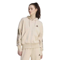 Adidas Seasonal Essentials Animal Print 3-Stripes Full-Zip Hooded Track Top (KH1547)