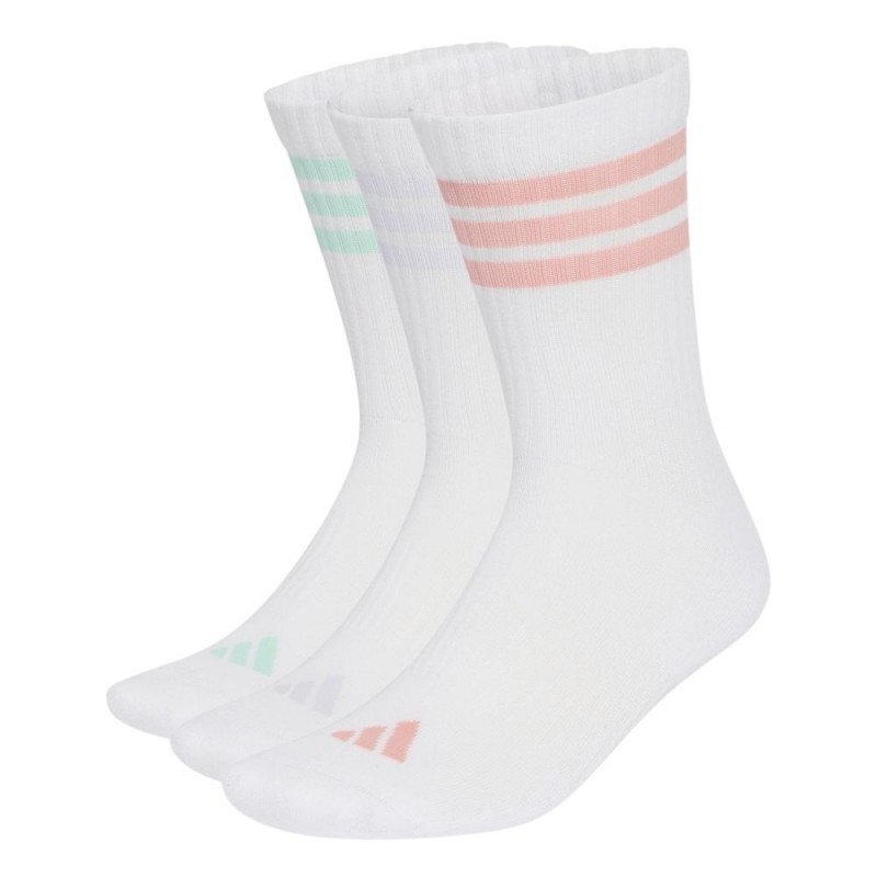 Adidas 3-Stripes Cushioned Crew Socks 3 Pair Pack (KQ6776)