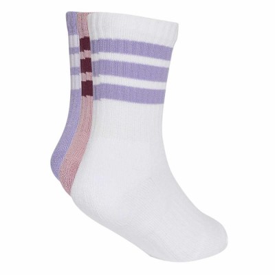 Adidas Kids 3-Stripes Cushioned Crew Socks 3 Pair Pack (KQ9222)