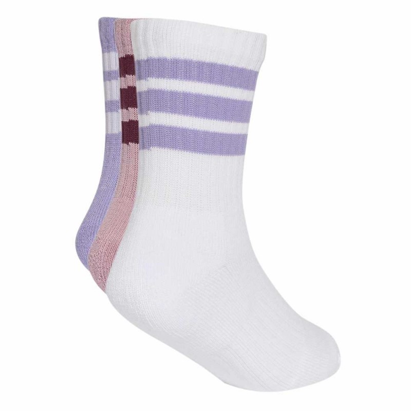 Adidas Kids 3-Stripes Cushioned Crew Socks 3 Pair Pack (KQ9222)