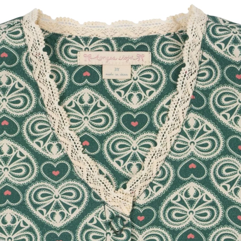Konges Slojd COEUR LACE DRESS GOTS (KS102650 LACY GREEN)