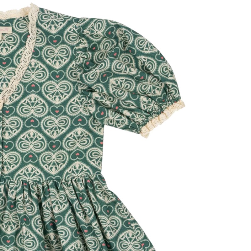 Konges Slojd COEUR LACE DRESS GOTS (KS102650 LACY GREEN)