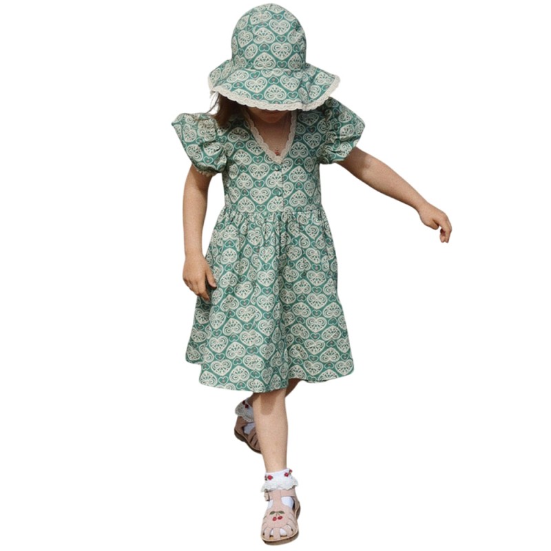 Konges Slojd COEUR LACE DRESS GOTS (KS102650 LACY GREEN)