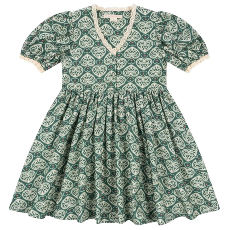 Konges Slojd COEUR LACE DRESS GOTS (KS102650 LACY GREEN)