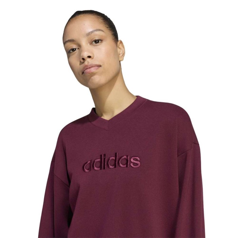 Adidas Seasonal Essentials Satin V-Neck Sweatshirt (KS7925)