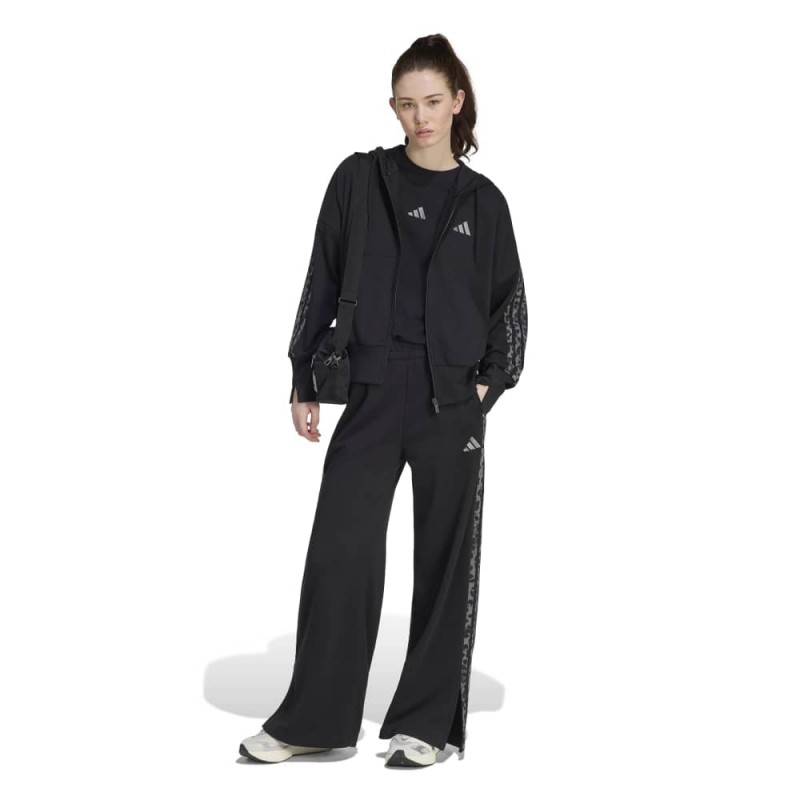 Adidas Seasonal Essentials Animal Print 3-Stripes Full-Zip Hooded Track Top (KS8002)