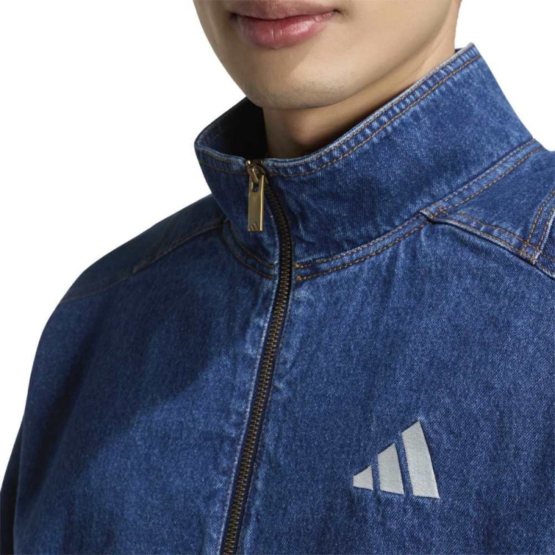 Adidas Stadium Loose Fit Denim Track Jacket (KV8345)