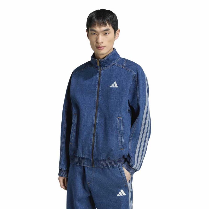 Adidas Stadium Loose Fit Denim Track Jacket (KV8345)