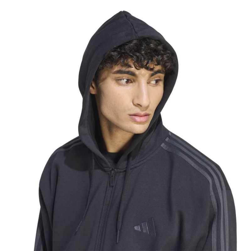 Adidas Essentials 3-Stripes Fleece Full-Zip Hoodie (KY4140)