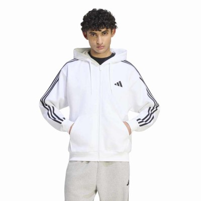 Adidas Essentials 3-Stripes Fleece Full-Zip Hoodie (KY4146)