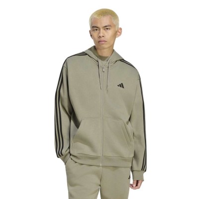 Adidas Essentials 3-Stripes Fleece Full-Zip Hoodie (KY4147)