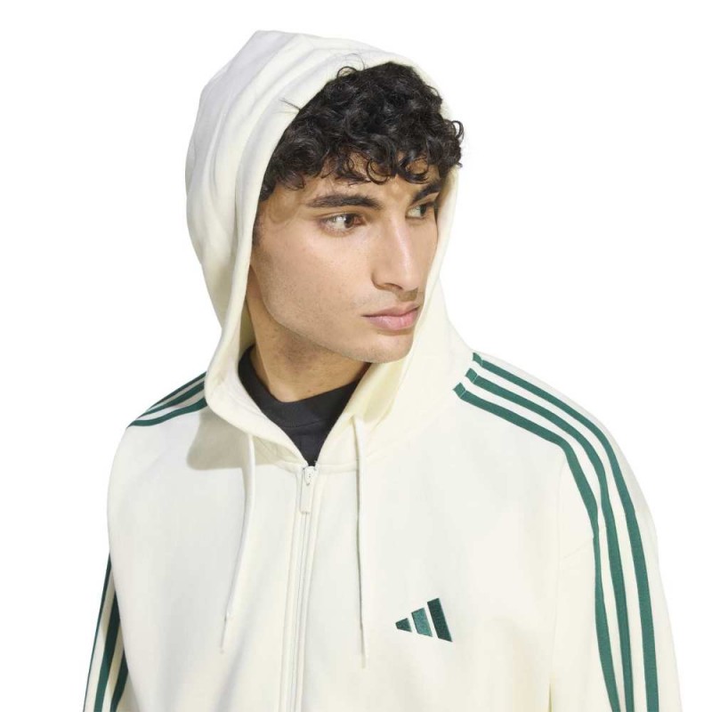 Adidas Essentials 3-Stripes Fleece Full-Zip Hoodie (KY4149)