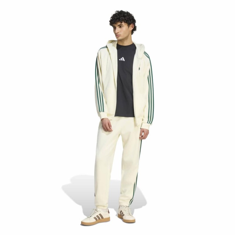 Adidas Essentials 3-Stripes Fleece Full-Zip Hoodie (KY4149)