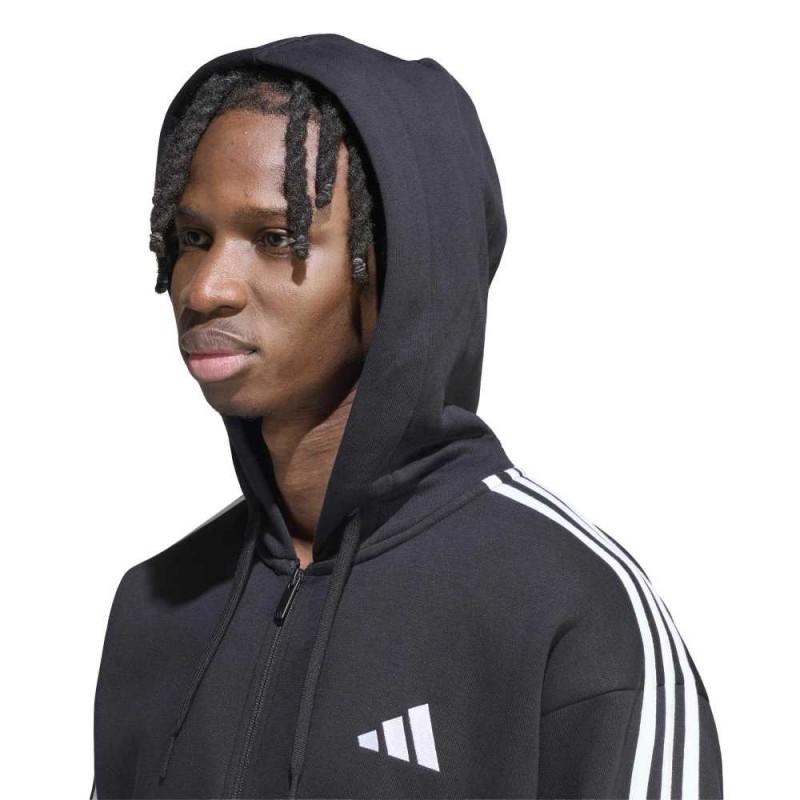 Adidas Essentials 3-Stripes Fleece Full-Zip Hoodie (KY6559)