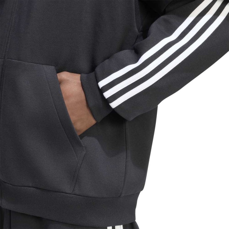 Adidas Essentials 3-Stripes Fleece Full-Zip Hoodie (KY6559)