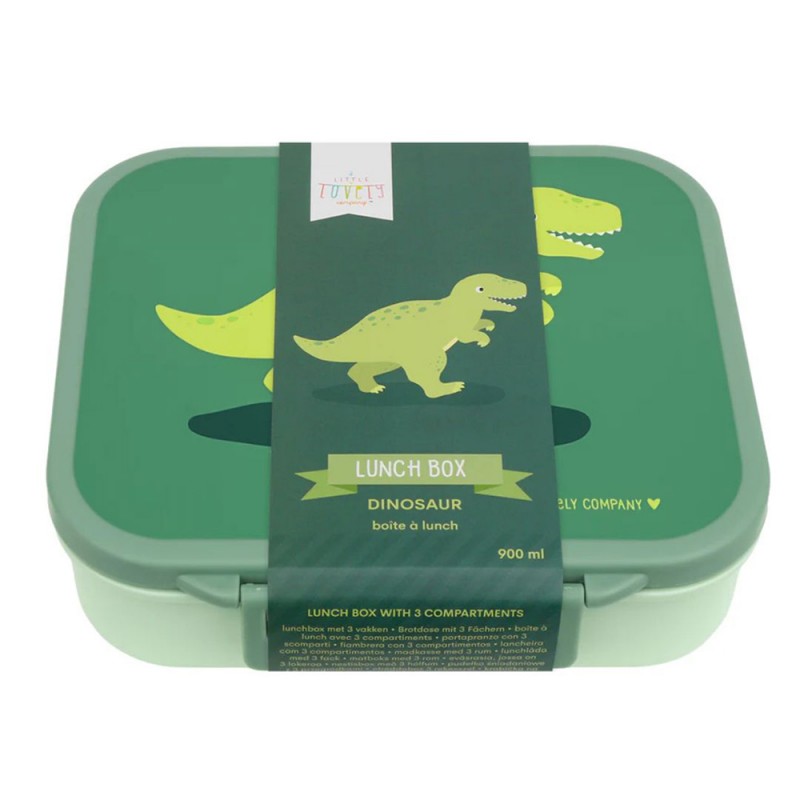 A little lovely company: Δοχείο φαγητού Bento με χωρίσματα- 900ml - Dinosaur (LBDIGR62)