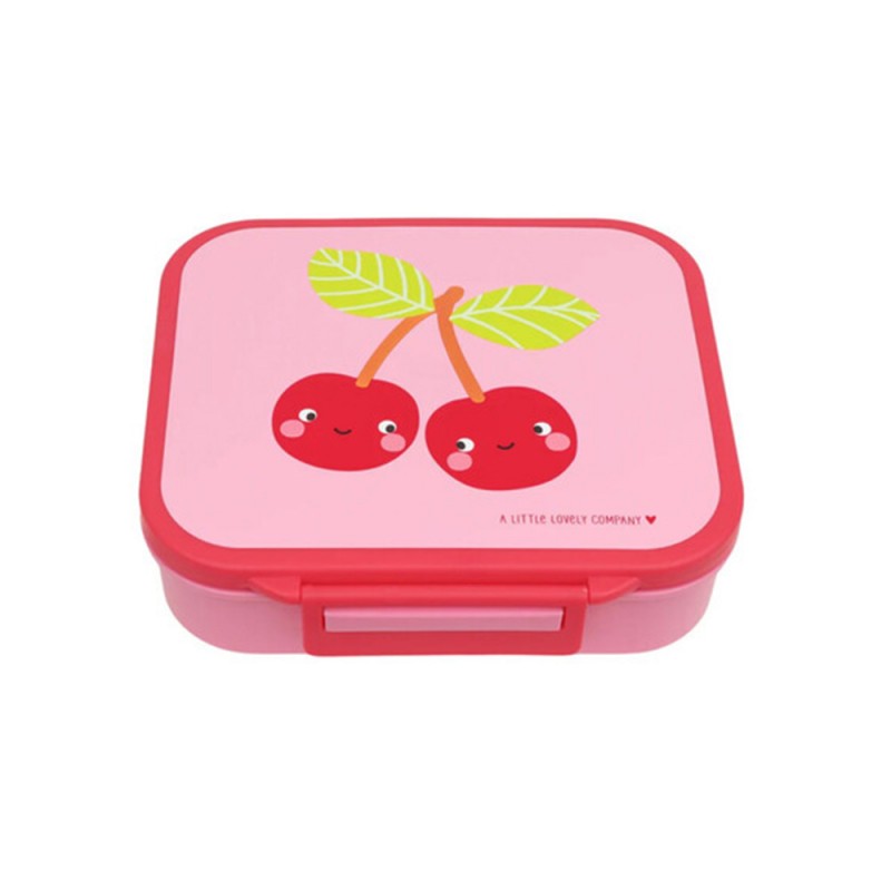 A little lovely company: Δοχείο φαγητού Bento με χωρίσματα- 900ml - Happy Cherries (LBHCPI61)