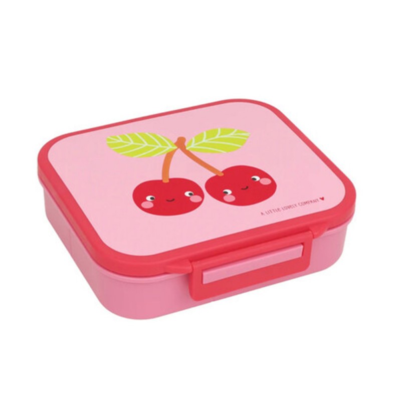 A little lovely company: Δοχείο φαγητού Bento με χωρίσματα- 900ml - Happy Cherries (LBHCPI61)