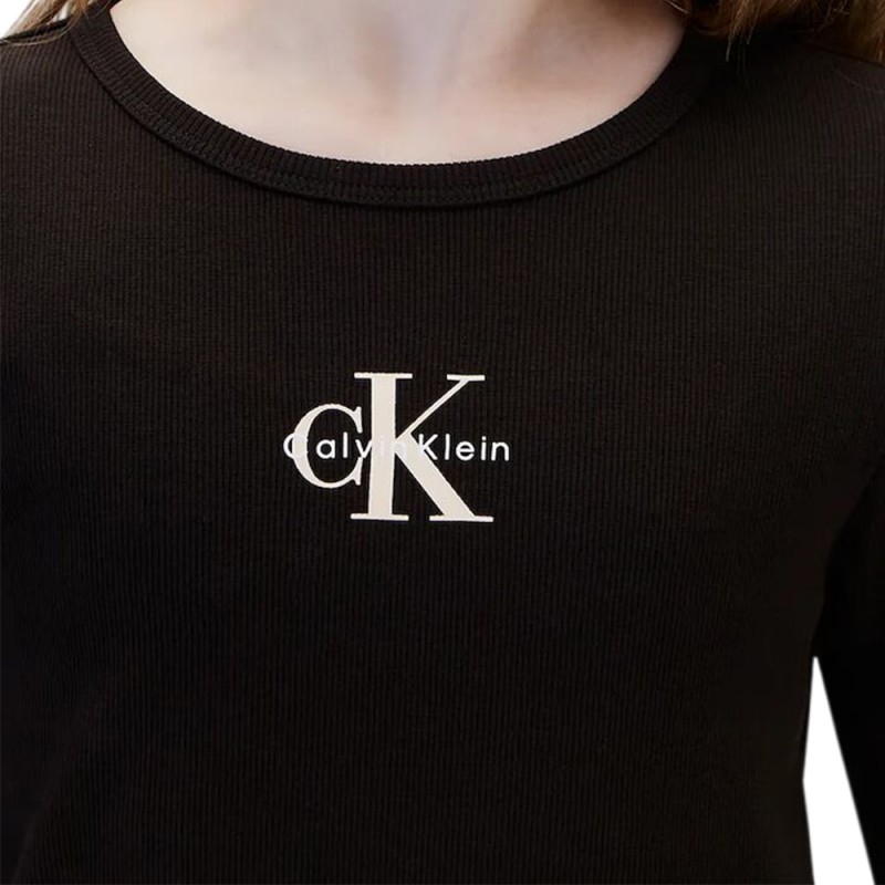 Calvin Klein MONOLOGO RIB LS T-SHIRT (LVCKFJB06G BEH) Calvin Klein MONOLOGO RIB LS T-SHIRT (LVCKFJB06G BEH)