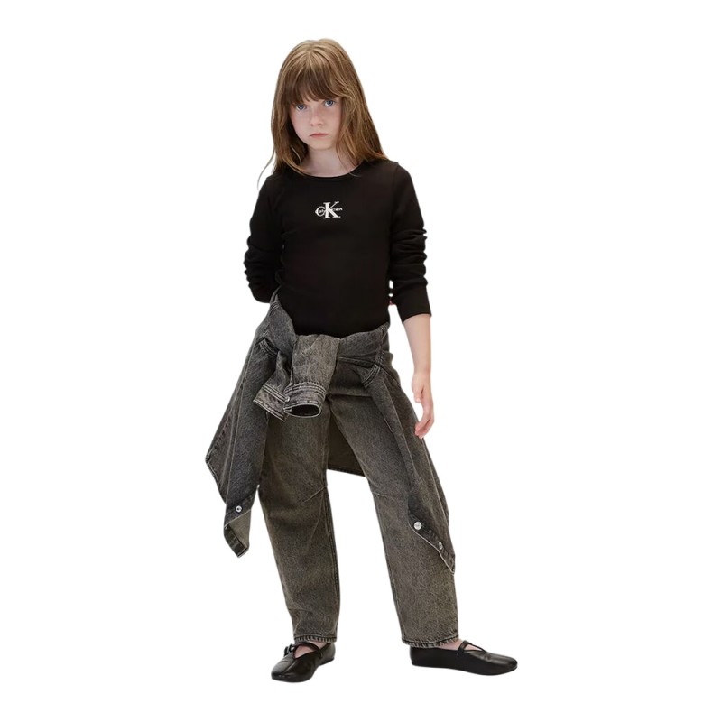 Calvin Klein MONOLOGO RIB LS T-SHIRT (LVCKFJB06G BEH) Calvin Klein MONOLOGO RIB LS T-SHIRT (LVCKFJB06G BEH)