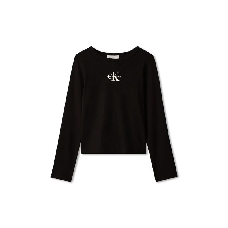 Calvin Klein MONOLOGO RIB LS T-SHIRT (LVCKFJB06G BEH) Calvin Klein MONOLOGO RIB LS T-SHIRT (LVCKFJB06G BEH)