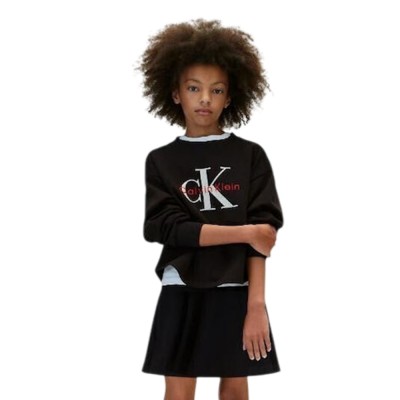 Calvin Klein MONOLOGO EMBRO CN SWEATSHIRT (LVCKFJB09G BEH)
