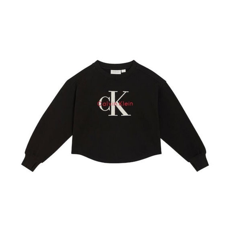 Calvin Klein MONOLOGO EMBRO CN SWEATSHIRT (LVCKFJB09G BEH)