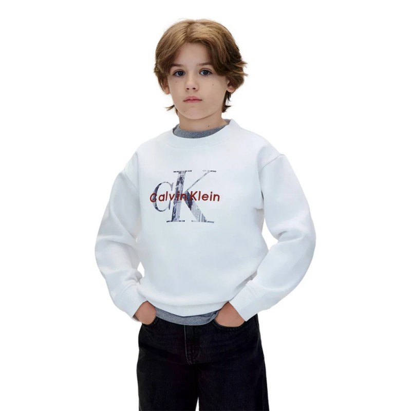 Calvin Klein FILLED MONOLOGO CN SWEATSHIRT (LVCKFJB35B YAF) Calvin Klein FILLED MONOLOGO CN SWEATSHIRT (LVCKFJB35B YAF)