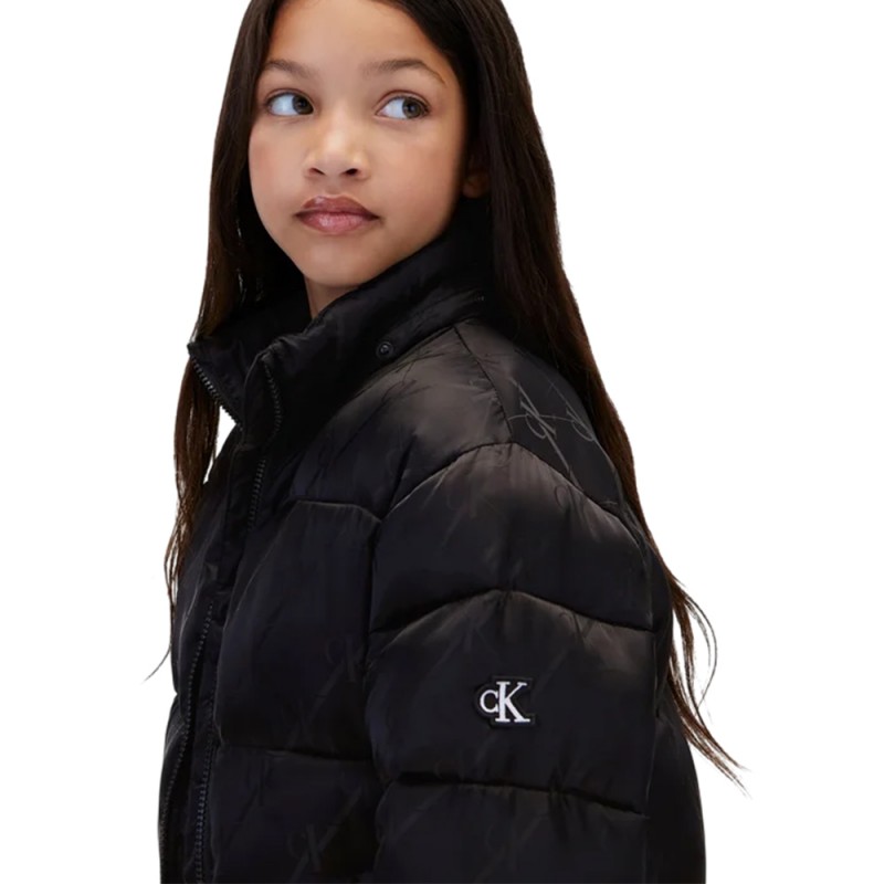 Calvin Klein LOGO JACQUARD AOP PUFFER JK (LVCKFJM10G 0GK)