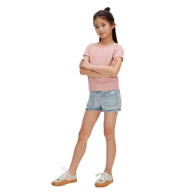 Calvin Klein MONOLOGO RIB BABY TEE (LVCKSJB11G TFL)