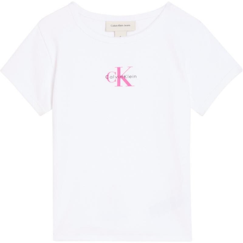 Calvin Klein MONOLOGO RIB BABY TEE (LVCKSJB11G YAF)