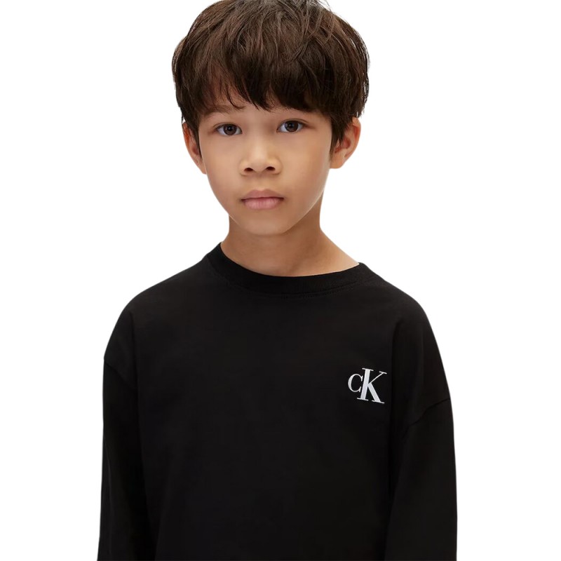 Calvin Klein CHEST MONO LS T-SHIRT 2-PACK (LVCKTJI21B 0R7)