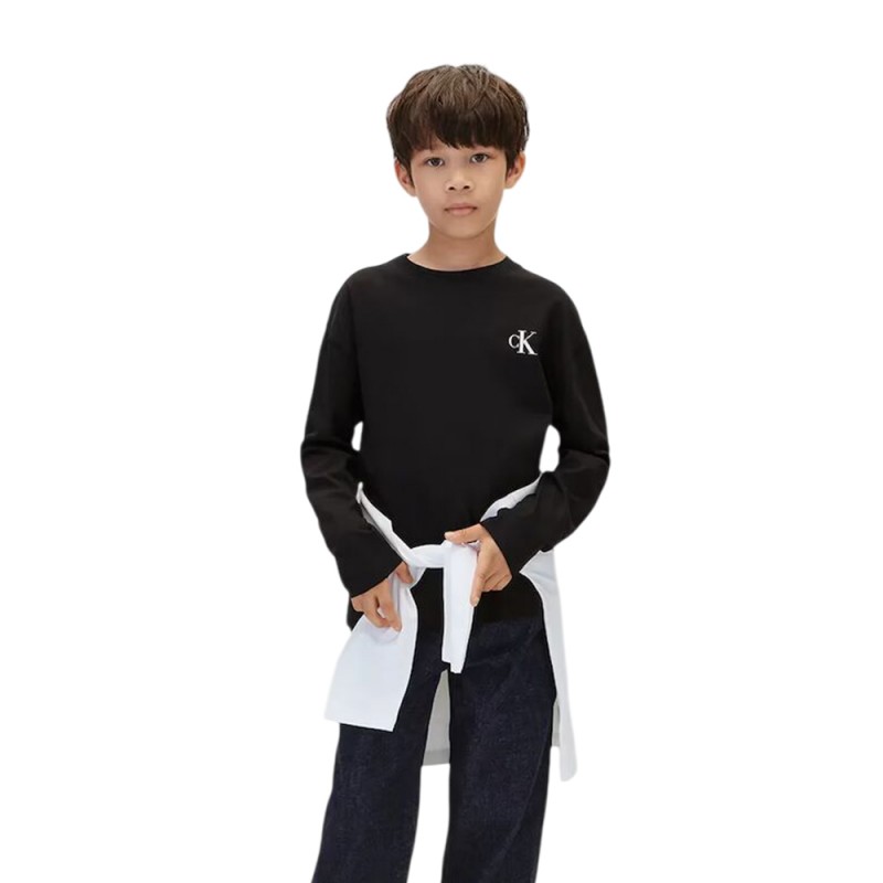 Calvin Klein CHEST MONO LS T-SHIRT 2-PACK (LVCKTJI21B 0R7)