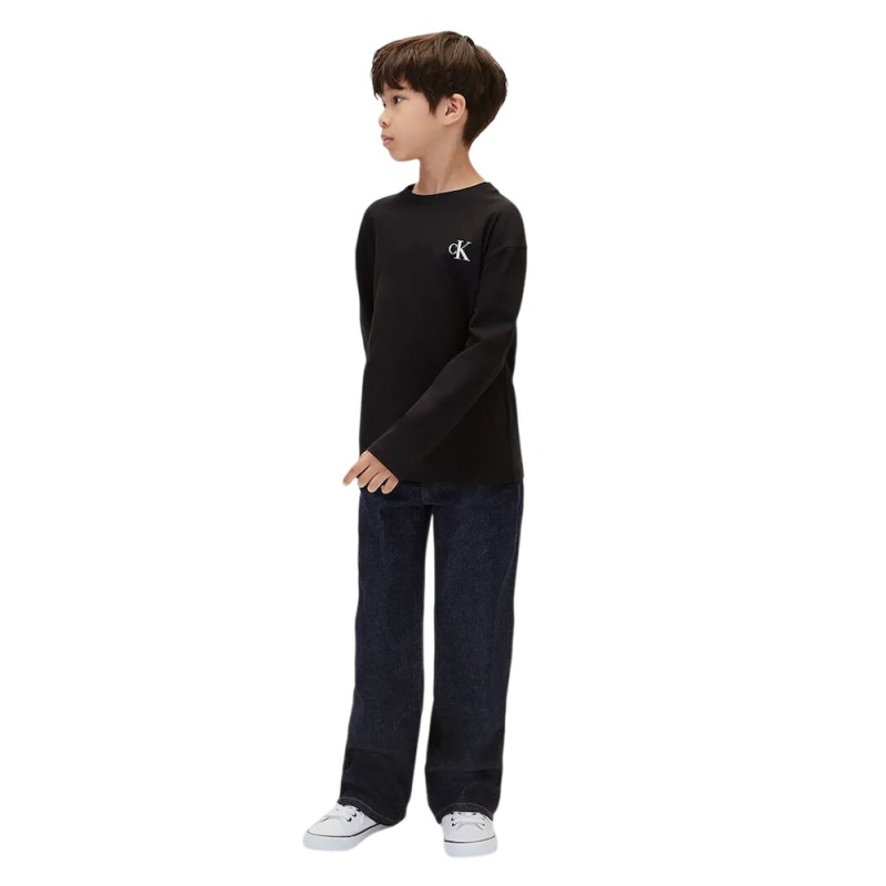 Calvin Klein CHEST MONO LS T-SHIRT 2-PACK (LVCKTJI21B 0R7)