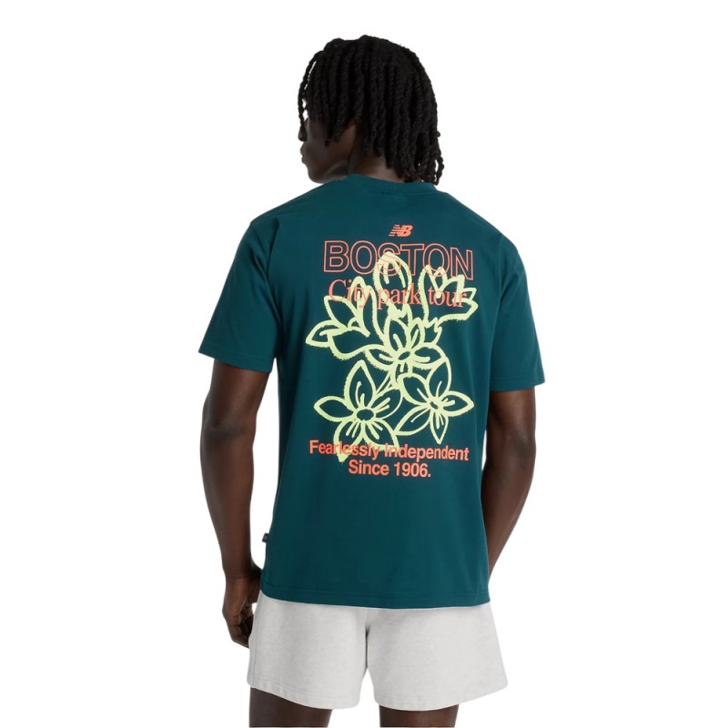 New Balance ΜΠΛΟΥΖΑ BOSTON CITY RUN T-SHIRT (MT61T0QM GREEN)