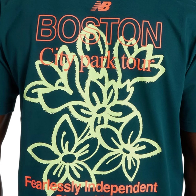 New Balance ΜΠΛΟΥΖΑ BOSTON CITY RUN T-SHIRT (MT61T0QM GREEN)