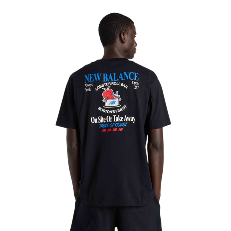 New Balance ΜΠΛΟΥΖΑ LOBSTER ROLL T-SHIRT (MT61Y1F6 BLACK)