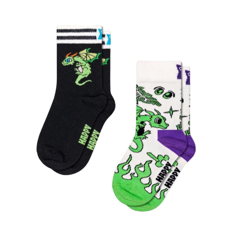 HAPPY SOCKS Kids 2-Pack Dragon Socks (P001476)