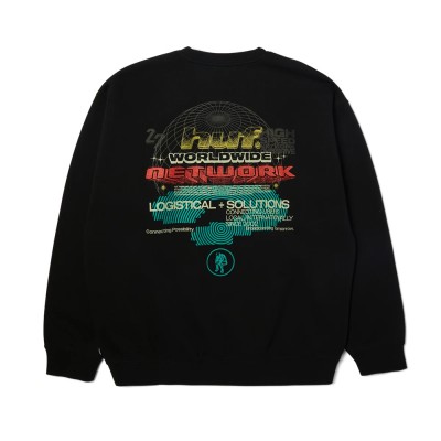 HUF WORLDWIDE NETWORK CREW (PF00839 BLACK)