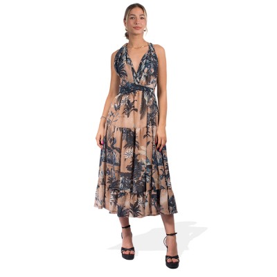 Peace and Chaos TUNDRA TWIST - ME LONG DRESS - Recycled Mouseline (S24951 TYPOS)