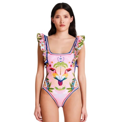 Peace and Chaos PINK-LEMONADE SWIMSUIT (S26101 TYPOS)