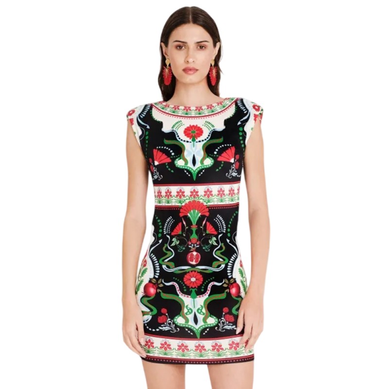 Peace and Chaos POMEGRANATE BODYCON DRESS (S26933 TYPOS)