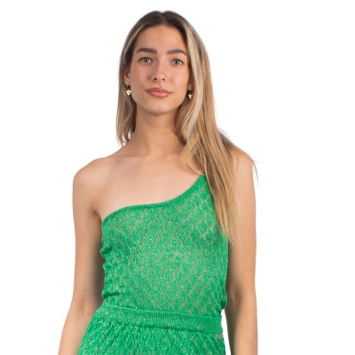 Combos Knitwear ΤΟΠ ΛΟΥΡΕΞ ΕΝΑΣ ΩΜΟΣ (S4THCT0047 GREEN)